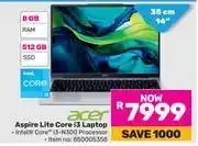 Game Acer 14(35cm) Aspire Lite Core i3 Laptop offer