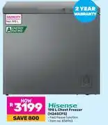 Game Hisense Chest Freezer H245CFS-198Ltr offer