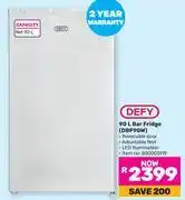 Game Defy Bar Fridge DBF90W offer