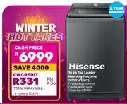 Game Hisense 16Kg Top Loader Washing Machine WT5T1625DT offer