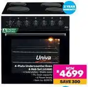 Game Univa 4 Plate Undercounter Oven & Hob Set U336B offer