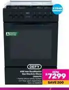 Game Defy 600mm Dual Master Gas Electric Stove DGS679 offer