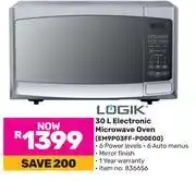 Logik 30L Electronic Microwave Oven EM9P03FF-POOEOO