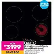 Game Defy 60cm Vitro Ceramic Touch Control Hob DHD406E offer