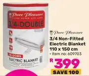 Game Pure Pleasure 3/4 Non Fitted Electric Blanket 110 x 150cm offer