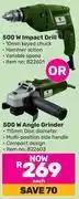 Game Strom Force 500W Impact Drill Or 500W Angle Grinder-Each offer