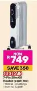 Game Goldair 7 Fin Slim Oil Heater GSOR-700 offer