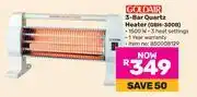 Game Goldair 3 Bar Quartz Heater GBH-300B offer