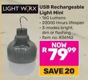 Game Lightworx USB Rechargeable Light Mini offer