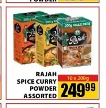 Rajah Spice Curry Powder Assorted 10 x 200g