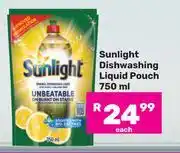 Game Sunlight Dishwashing Liquid Pouch-750ml Each offer