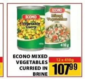 Econo Mixed Vegetables Curried in Brine 12 x 410g