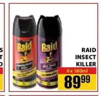 Raid Insect Killer 6 x 180ml