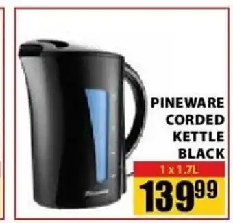 Jumbo Pineware Corded Kettle Black 1 x 1.7L offer