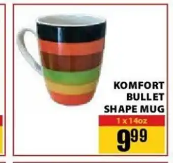 Komfort Bullet Shape Mug 1 x 14oz