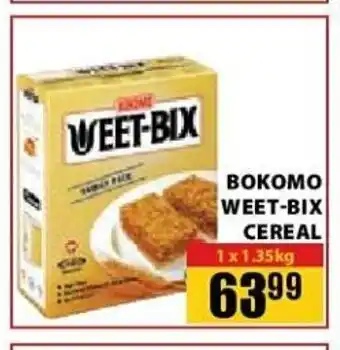 Jumbo Bokomo Weet-Bix Cereal 1 x 1.35kg offer