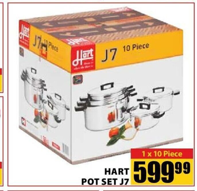 Hart Pot Set J7 1 x 10 Piece offer at Jumbo