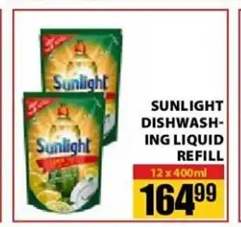 Sunlight Dishwashing Liquid Refill 12 x 400ml