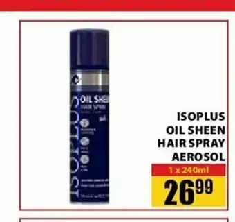 Jumbo Isoplus Oil Sheen Hair Spray Aerosol 1 x 240ml offer