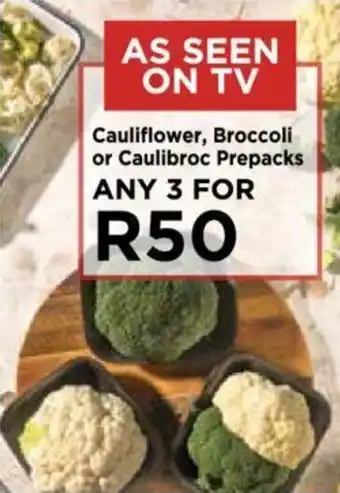 Food Lover's Market Cauliflower, Broccoli or Caulibroc Prepacks offer