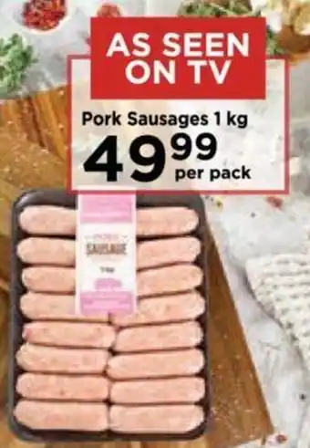 Food Lover's Market Pork Sausages 1kg offer