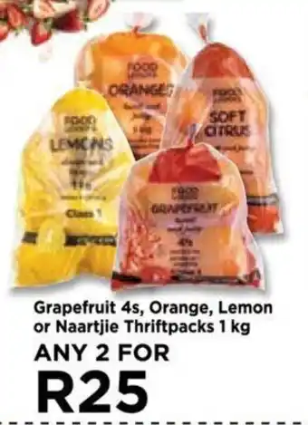 Food Lover's Market Grapefruit 4s, Orange, Lemon or Naartjie Thriftpacks 1kg offer