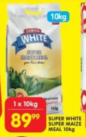 Shoprite SUPER WHITE SUPER MAIZE MEAL 10kg offer