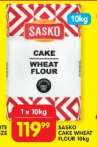 Shoprite SASKO CAKE WHEAT FLOUR 10kg offer