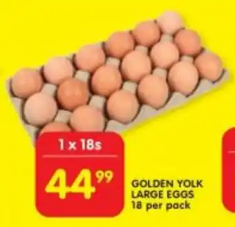Shoprite GOLDEN YOLK LARGE EGGS 18 per pack offer