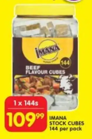 Shoprite IMANA STOCK CUBES 144 per pack offer