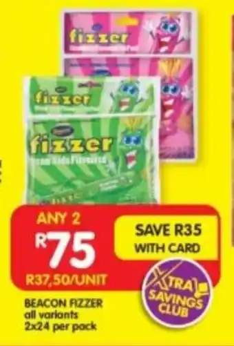 Shoprite BEACON FIZZER all variants 2x24 per pack offer