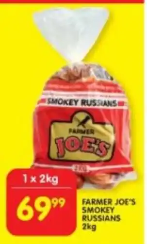 Shoprite FARMER JOE'S SMOKEY RUSSIANS 2kg offer