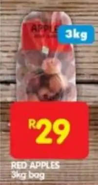 Shoprite RED APPLES 3kg bag offer
