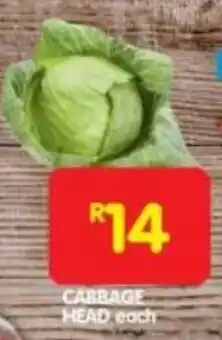 Shoprite CABBAGE HEAD each offer