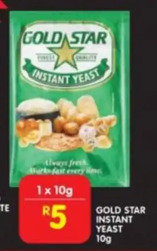 Shoprite GOLD STAR INSTANT YEAST 10g offer