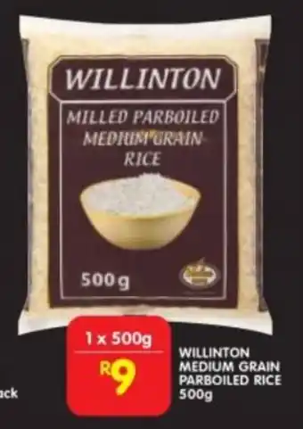 Shoprite WILLINTON MEDIUM GRAIN PARBOILED RICE 500g offer
