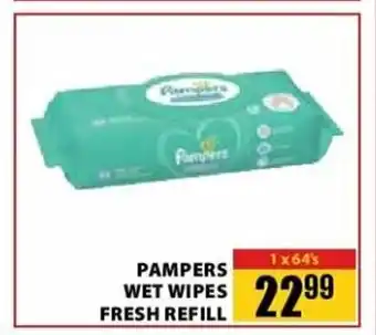Jumbo Pampers Wet Wipes Fresh Refills 1 x 64's offer