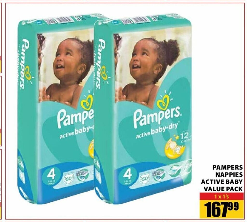 Pampers Nappies Active Baby Value Pack offer at Jumbo