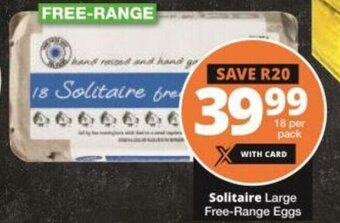Solitaire Large Free-Range Eggs 18 per pack