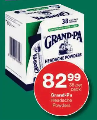 Checkers Grand-Pa Headache Powders offer