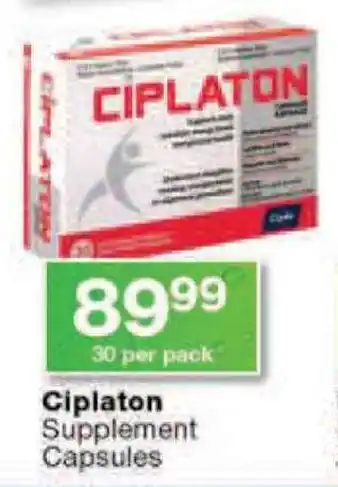 Checkers Ciplaton Supplement Capsules offer