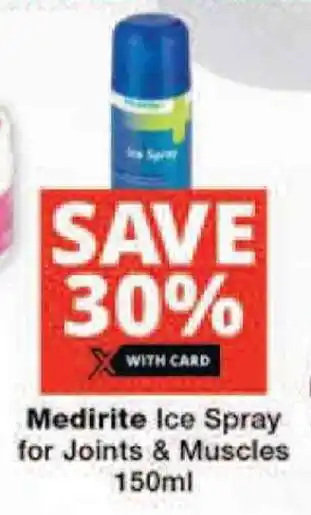 Checkers Medirite Ice Spray for Joints & Muscles 150ml offer