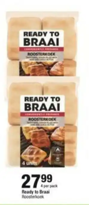 Checkers Ready to Braai Roosterkoek 4 per pack offer