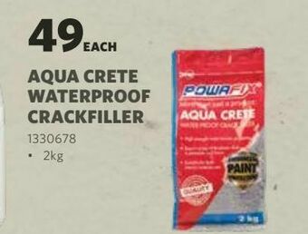 Aqua crete waterproof crackfiller