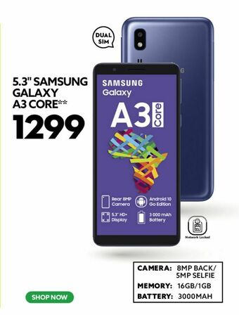 Ackermans 5.3" samsung galaxy a3 core offer