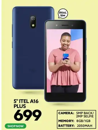 Ackermans 5" itel a16 plus offer