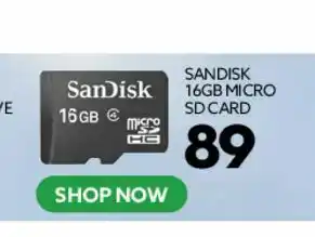 Ackermans Sandisk 16gb micro sd card offer