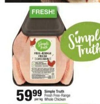 Checkers Simple Truth Fresh Free-Range Whole Chicken per kg offer