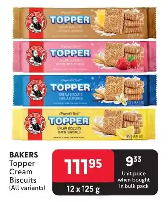 Makro BAKERS Topper Cream Biscuits (All variants) offer