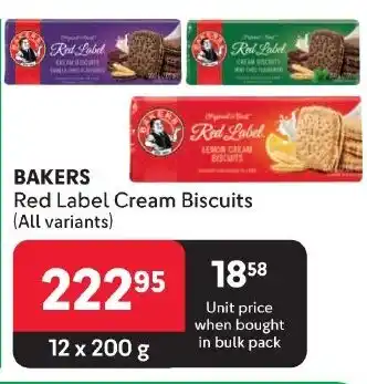 Makro BAKERS Red Label Cream Biscuits (All variants) offer